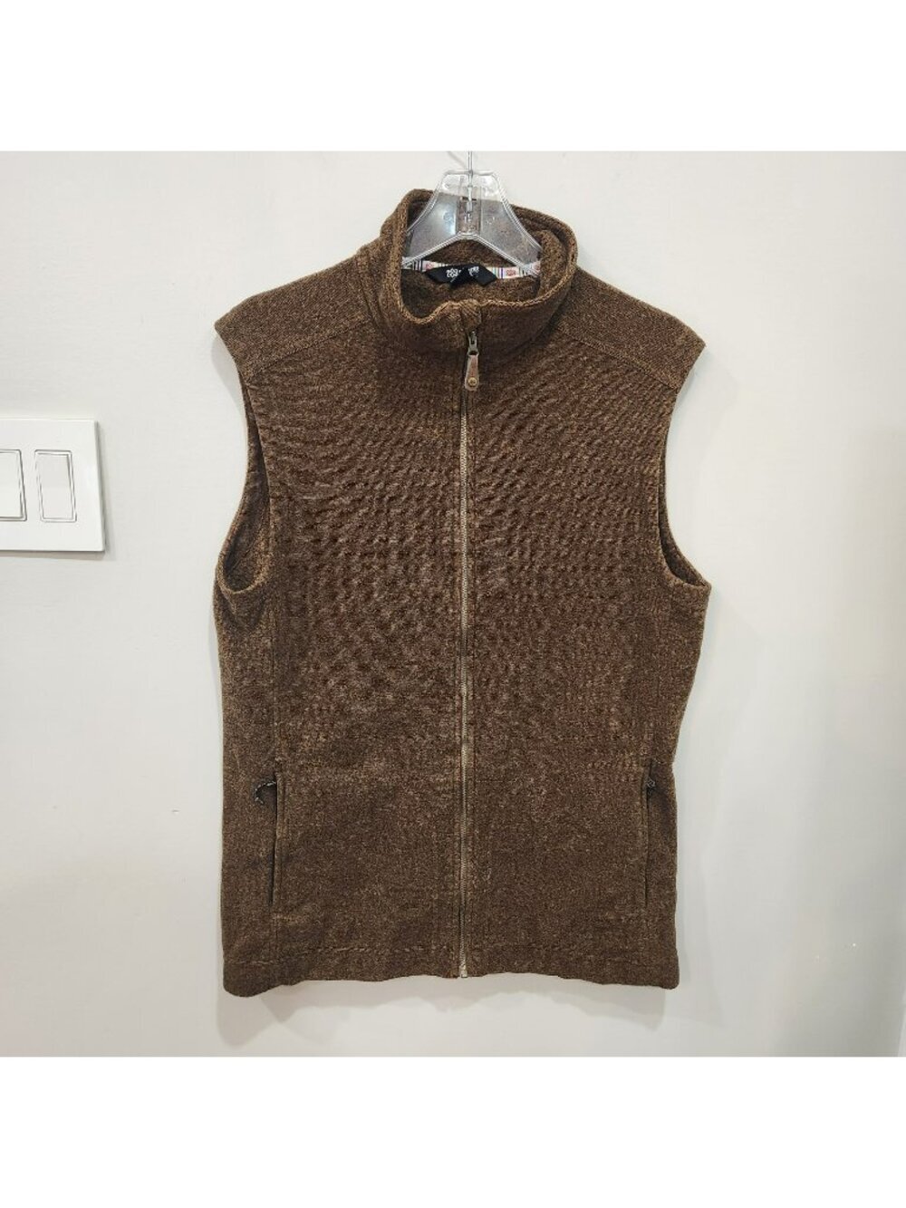 Sherpa Adventure Gear Vest Men's Sherpa Large Brown Fleece Full Zip Nepal Hiking